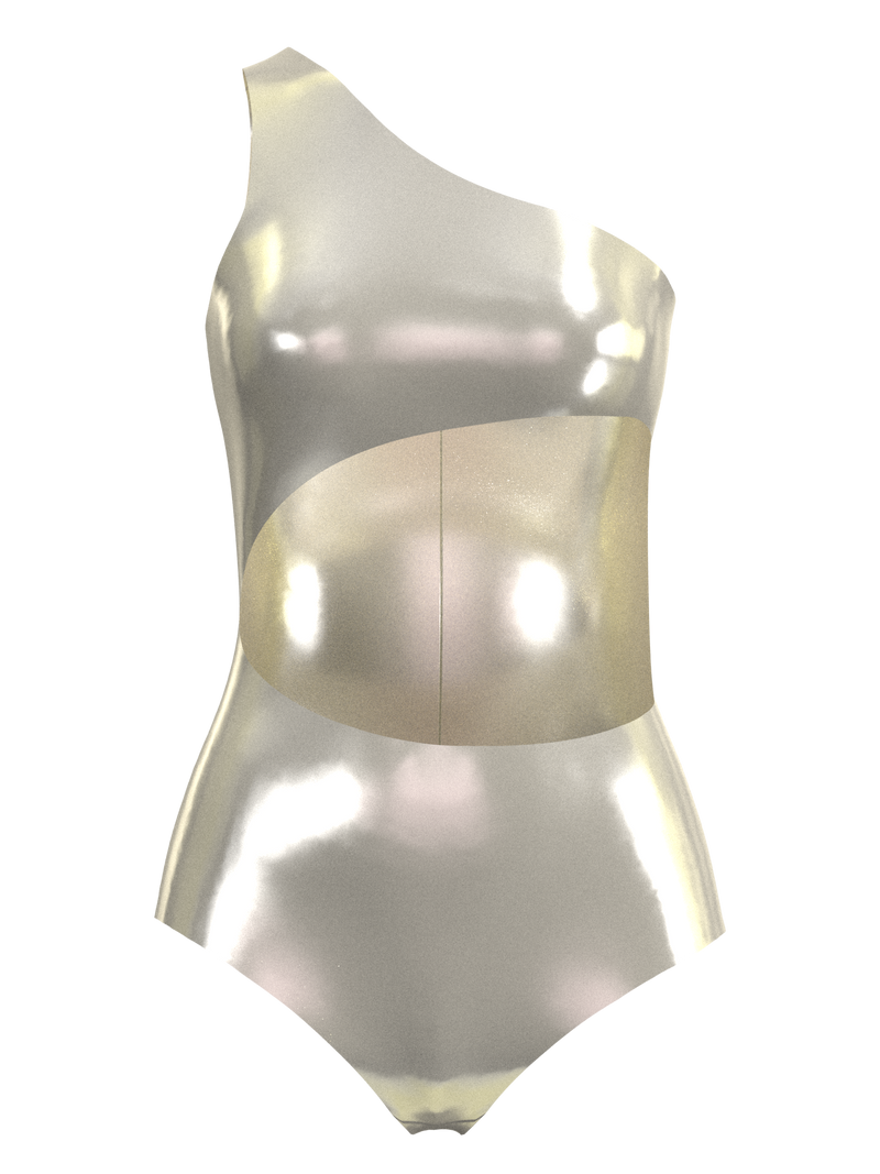 What a Pearl Metal White Swimsuit