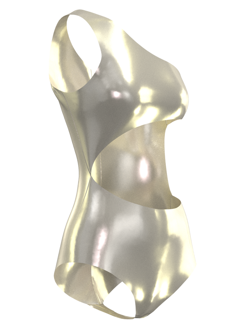 What a Pearl Metal White Swimsuit