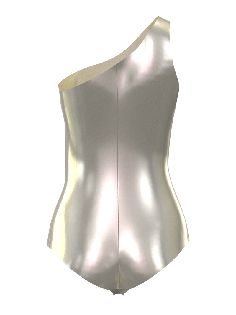 What a Pearl Metal White Swimsuit