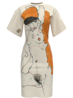 Dress - Standing Nude with Orange Drapery