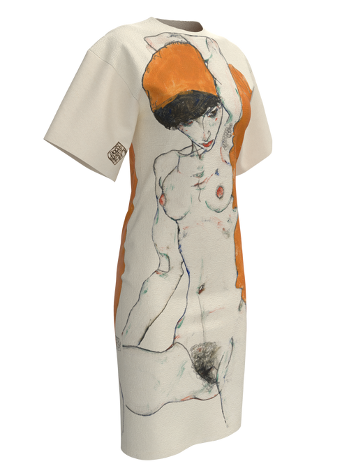 Dress - Standing Nude with Orange Drapery