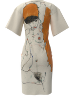 Dress - Standing Nude with Orange Drapery