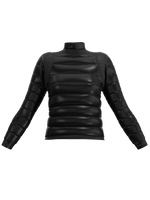 Puffer jacket with shoulder detail black