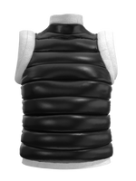 Puffer vest with shoulder detail