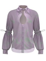 Transparent Silk Open Front Disco Shirt