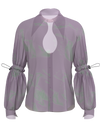 Transparent Silk Open Front Disco Shirt