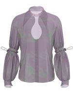 Transparent Silk Open Front Disco Shirt