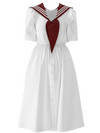 I Find It It’s Forever Sailor Dress White and Red