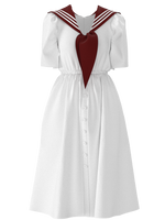 I Find It It’s Forever Sailor Dress White and Red