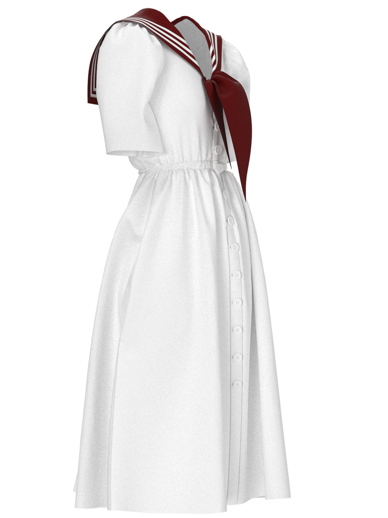 I Find It It’s Forever Sailor Dress White and Red