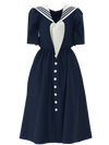 I Find It It’s Forever Sailor Dress Blue and White