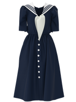 I Find It It’s Forever Sailor Dress Blue and White