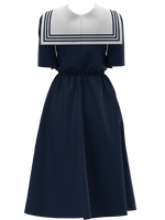I Find It It’s Forever Sailor Dress Blue and White