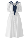 I Find It It’s Forever Sailor Dress White and Blue