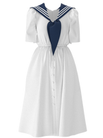 I Find It It’s Forever Sailor Dress White and Blue