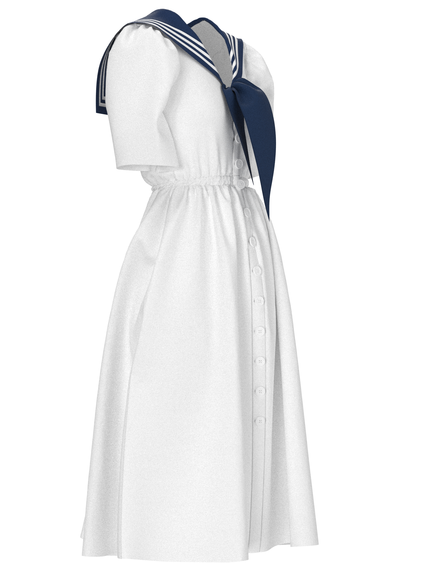 I Find It It’s Forever Sailor Dress White and Blue