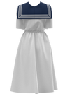 I Find It It’s Forever Sailor Dress White and Blue