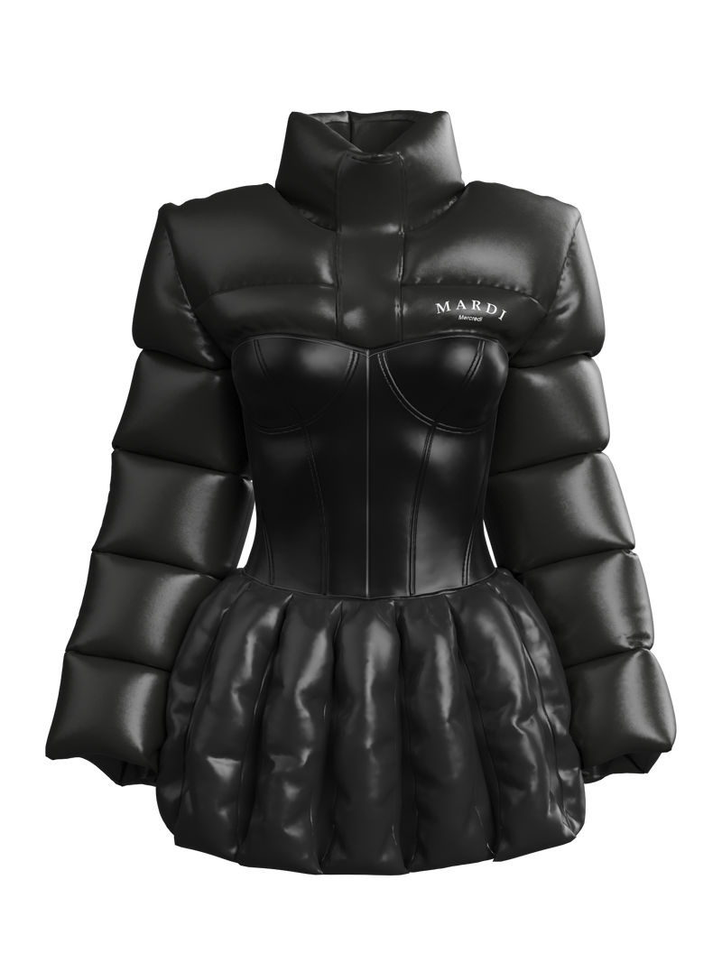 Corset Puffy Jacket BLACK