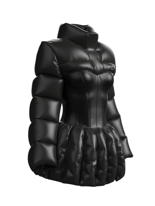 Corset Puffy Jacket BLACK