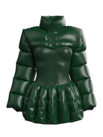 Corset Puffy Jacket GREEN