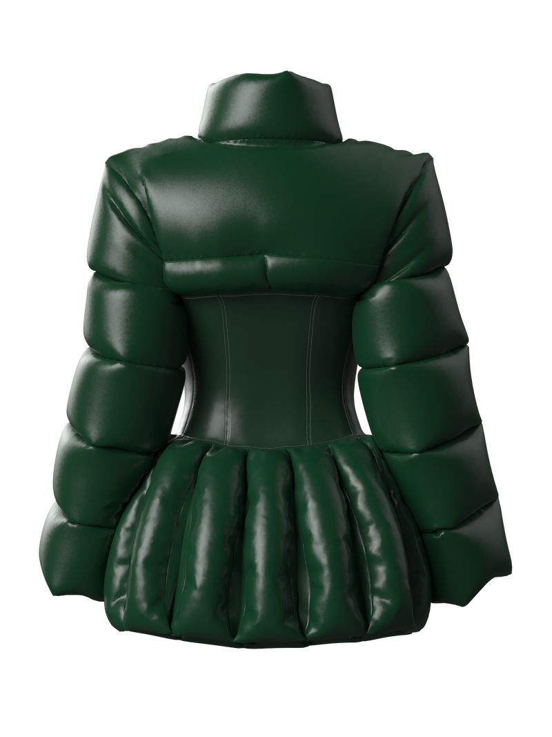 Corset Puffy Jacket GREEN