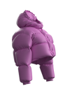 Crop Lettering Puffy Jacket PINK