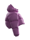Crop Lettering Puffy Jacket PINK