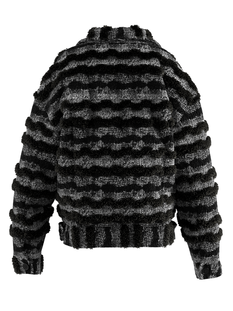 Black Oversized tweed jacket