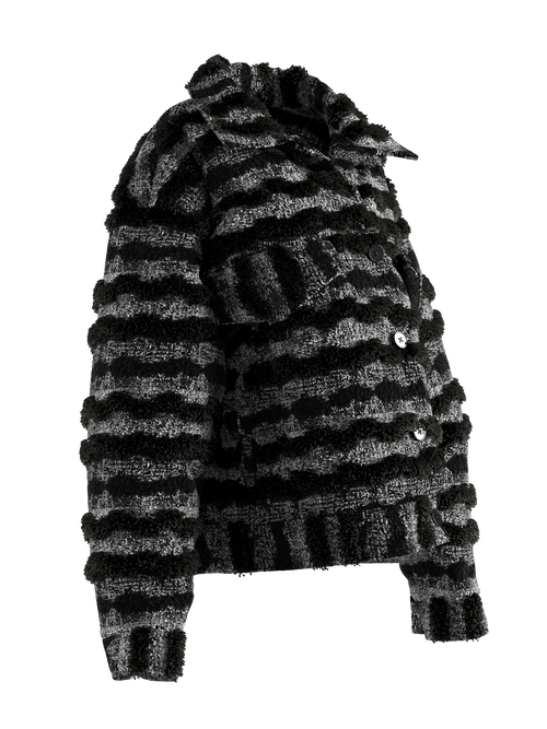 Black Oversized tweed jacket