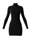 Black velvet balconnets dress