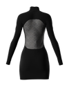 Black velvet balconnets dress