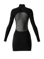 Black velvet balconnets dress