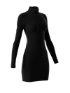 Black velvet balconnets dress