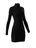 Black velvet balconnets dress