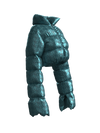 Graphic Logo Puffy Jacket GREEN