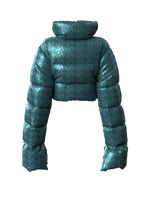 Graphic Logo Puffy Jacket GREEN