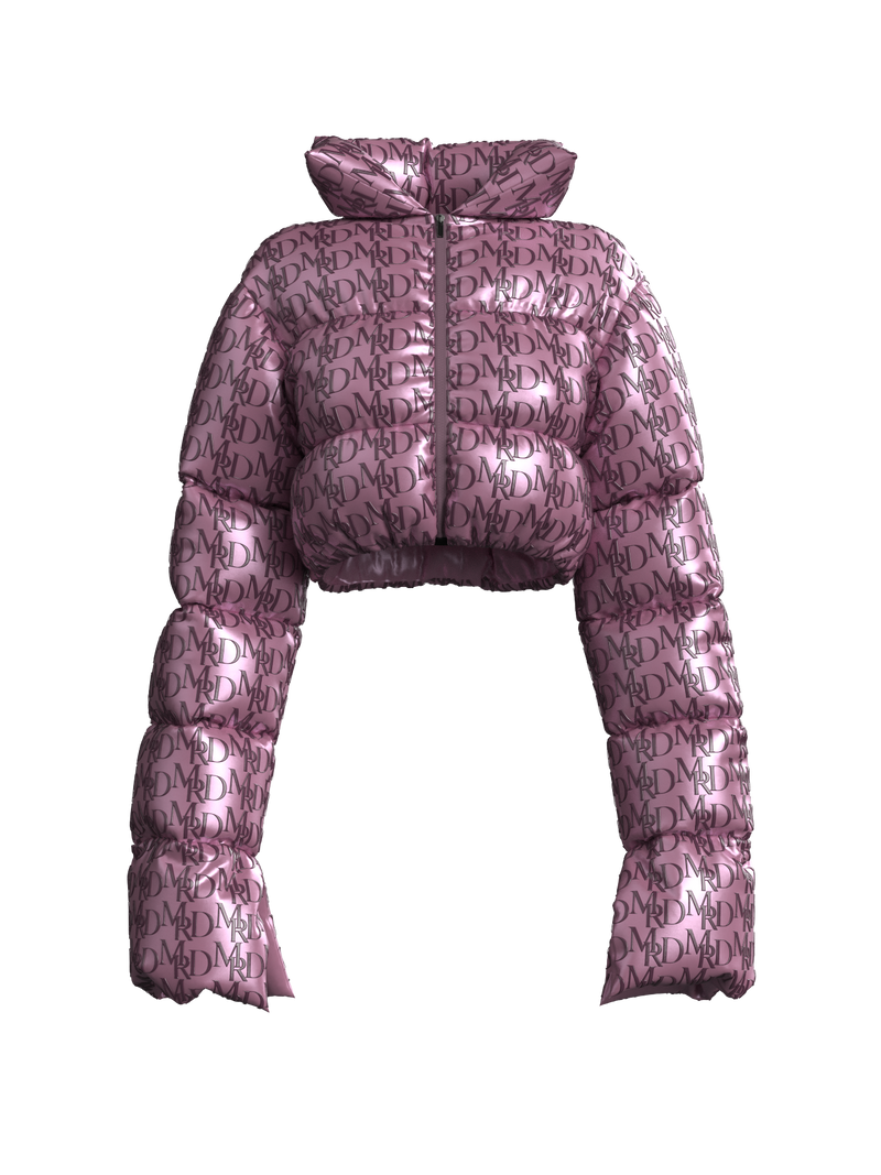 Graphic Logo Puffy Jacket PINK