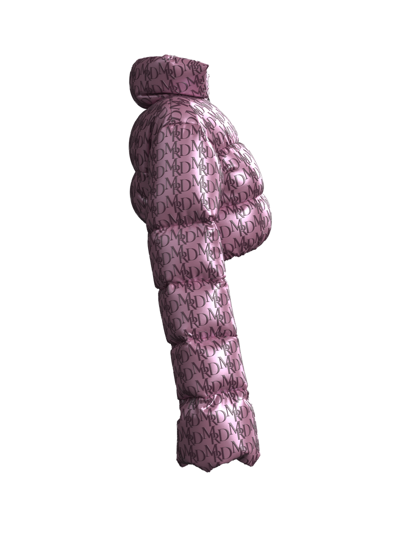 Graphic Logo Puffy Jacket PINK
