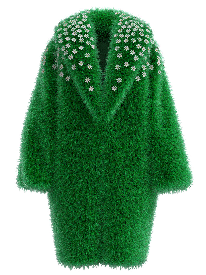 Grass fur coat