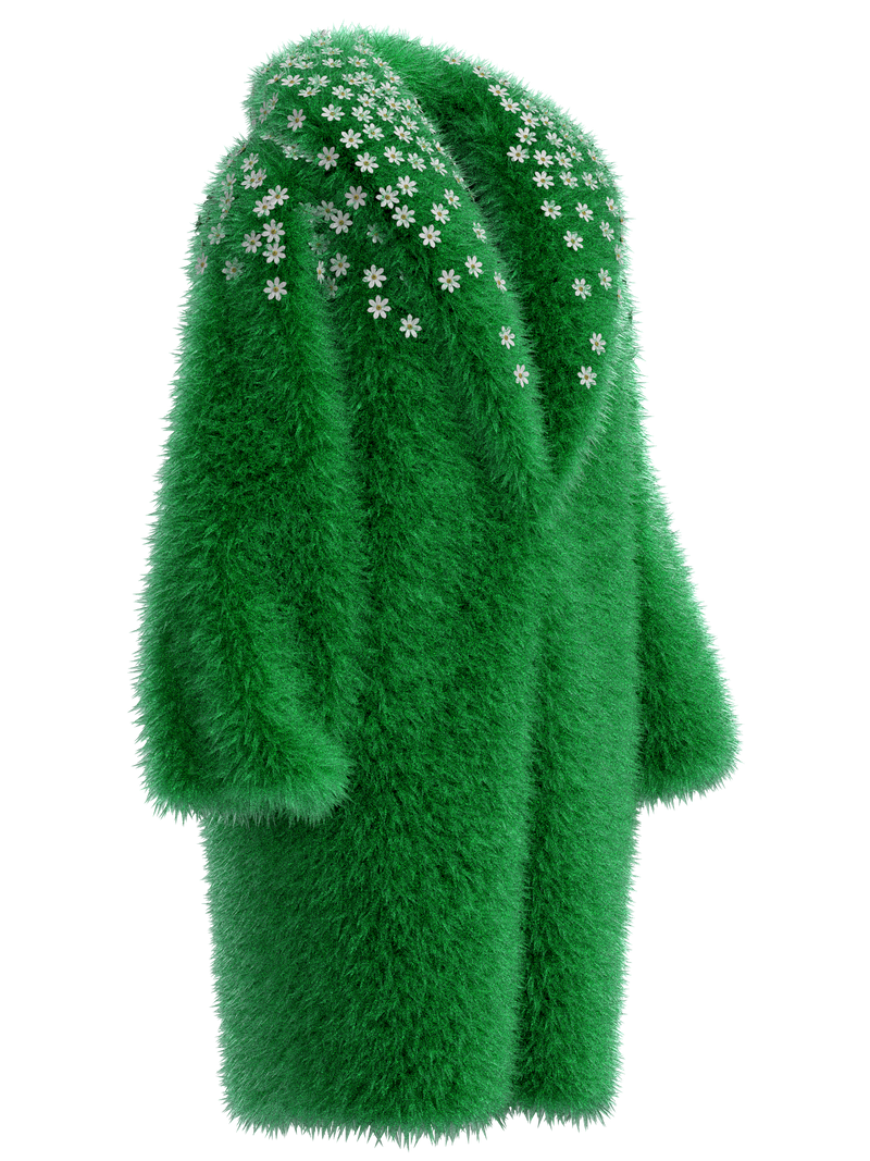 Grass fur coat