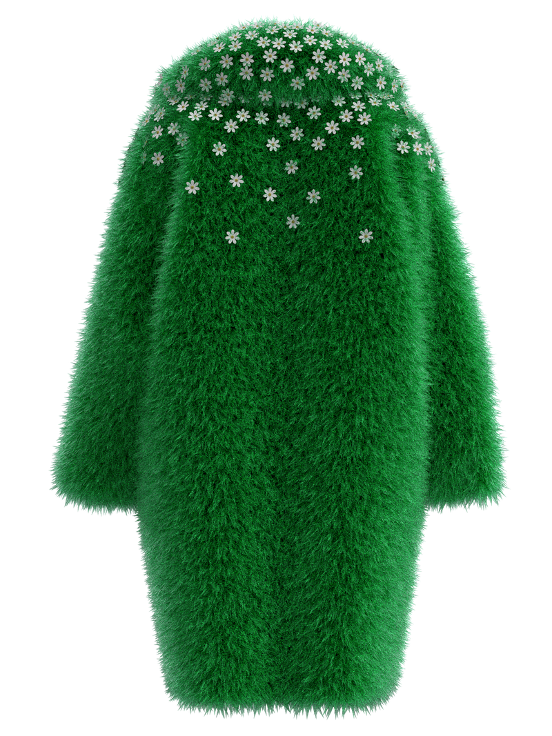 Grass fur coat
