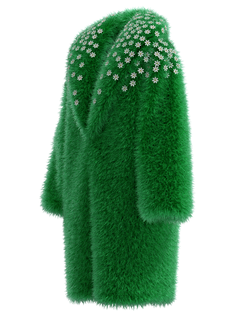 Grass fur coat