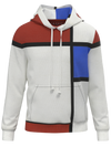 Hoodie-Composition No. II with Red and Blue