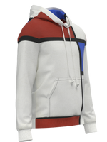 Hoodie-Composition No. II with Red and Blue