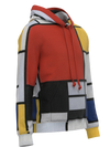 Hoodie-Composition with Red, Yellow, Blue and Black