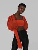 Puff Sleeve Bolero RED