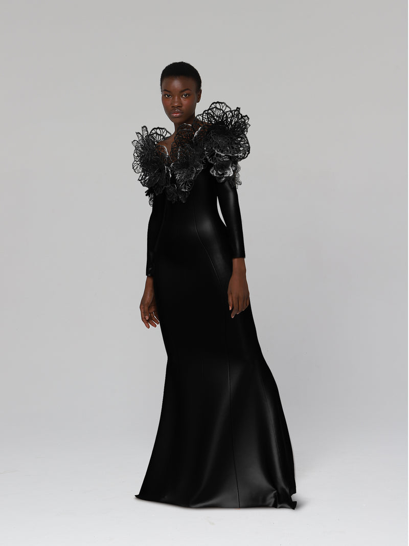 BlackRoseEveningGown