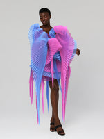 Pleated wings pink/blue