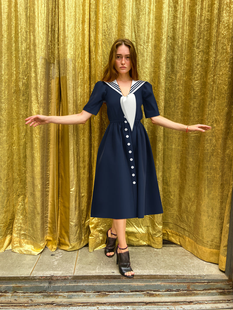 I Find It Its Forever Sailor Dress Blue and White I Find It Its Forever Sailor Dress Blue and White
