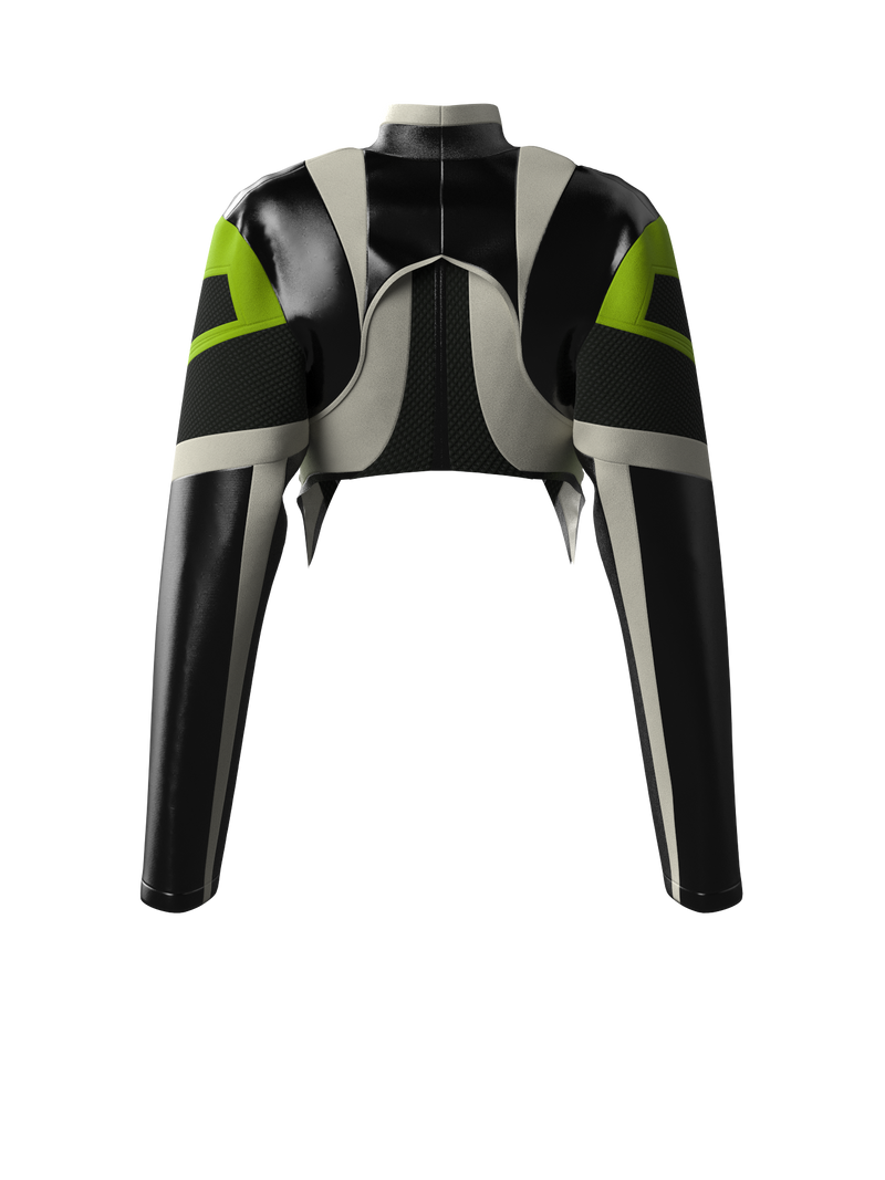 Leather Biker Jacket GREEN